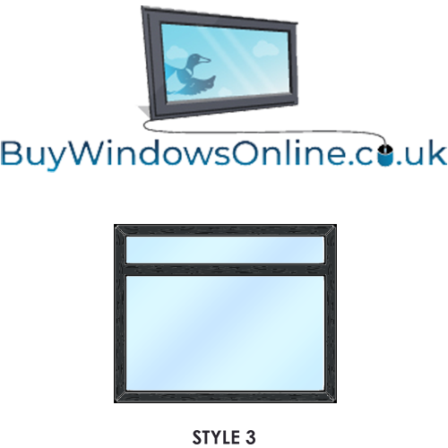 Narrowboat Windows - Style 3 - Fixed Over Fixed