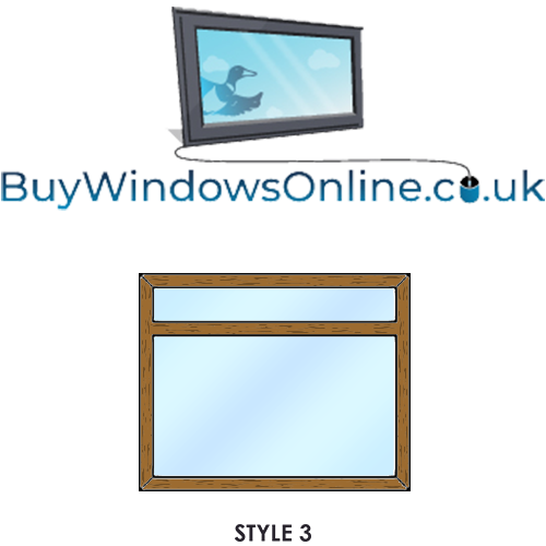 Narrowboat Windows - Style 3 - Fixed Over Fixed