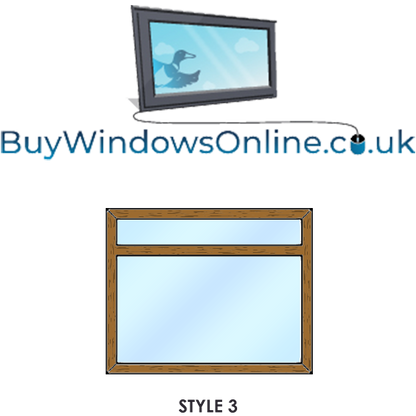 Style 3 - Fixed Over Fixed Narrowboat Windows