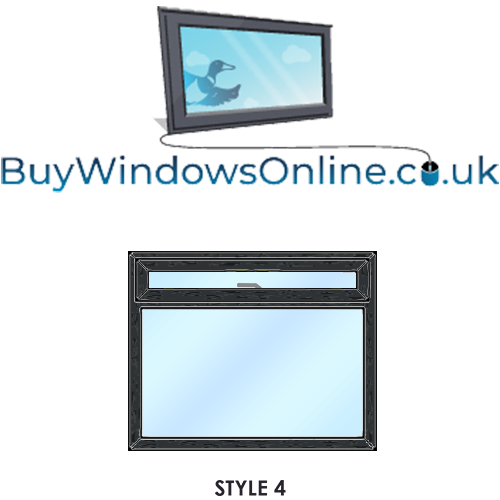 Narrowboat Windows - Style 4 - Opening Over Fixed