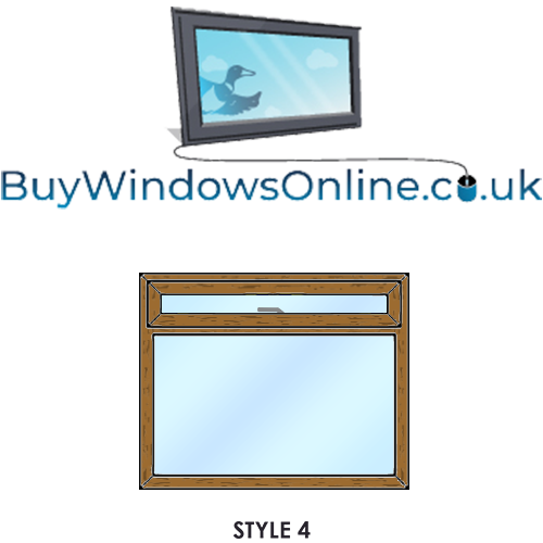Narrowboat Windows - Style 4 - Opening Over Fixed