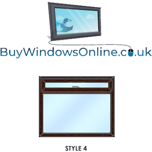 Narrowboat Windows - Style 4 - Opening Over Fixed