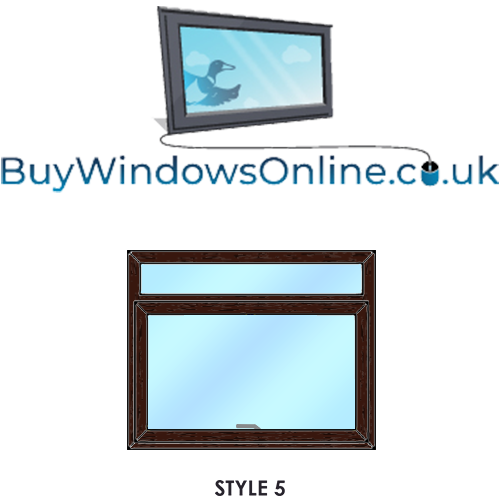 Narrowboat Windows - Style 5 - Fixed Over Opener