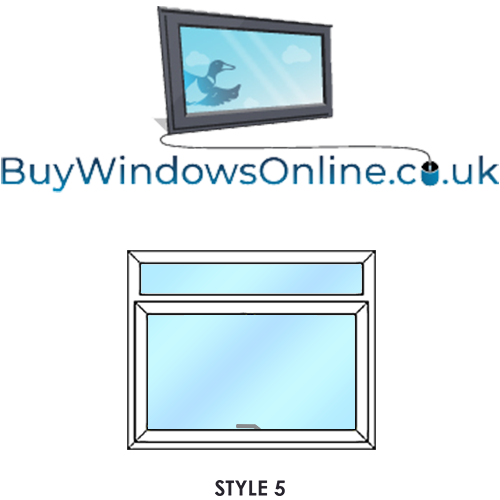 Narrowboat Windows - Style 5 - Fixed Over Opener
