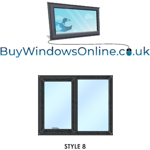 Narrowboat Windows - Style 8 - Push Out Opener next to Fixed