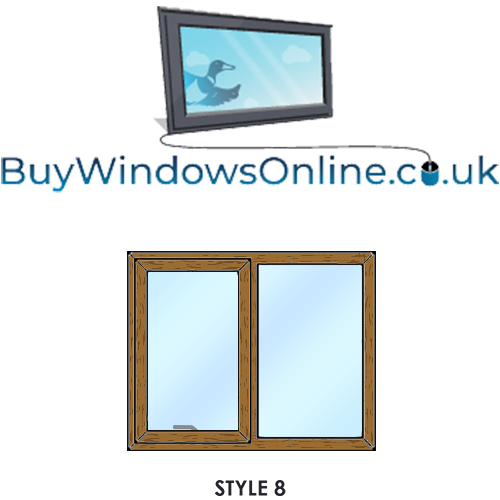 Narrowboat Windows - Style 8 - Push Out Opener next to Fixed