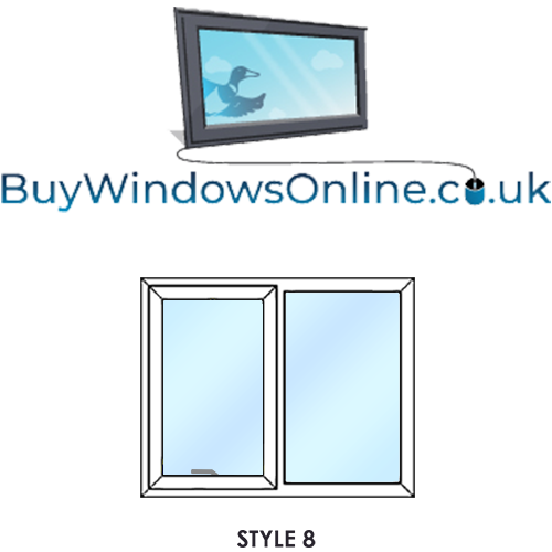 Narrowboat Windows - Style 8 - Push Out Opener next to Fixed