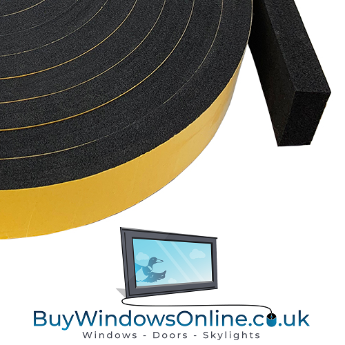 Neoprene Foam Tape - 12mm thick for Doors - 1 X Roll of 6m length