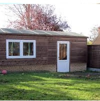 Shed Upvc Doors - Single - Midrail - Top Glass and Bottom Panel