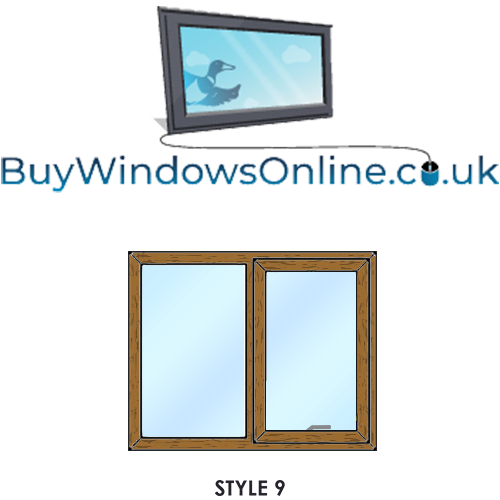 Shed Windows - Style 9 - Fixed next to Push Out Opener
