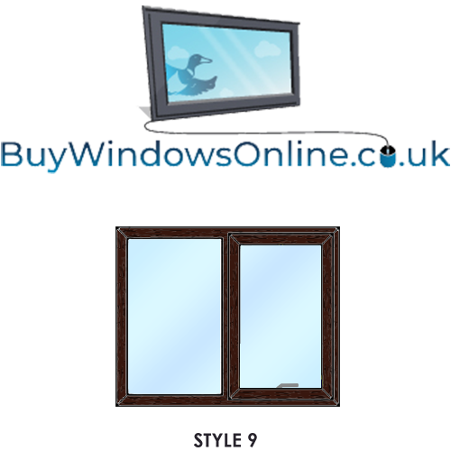 Shed Windows - Style 9 - Fixed next to Push Out Opener