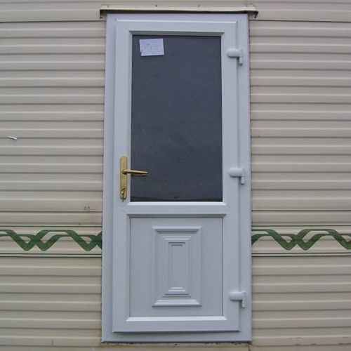 Static Caravan Upvc Doors - Style 3 - Midrail - Top Glass and Bottom Panel