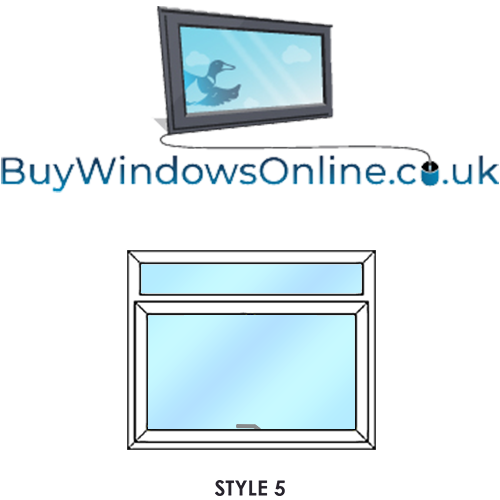 Static Caravan Windows - Style 5 - Fixed Over Opener