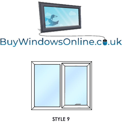 Static Caravan Windows - Style 9 - Fixed next to Push Out Opener