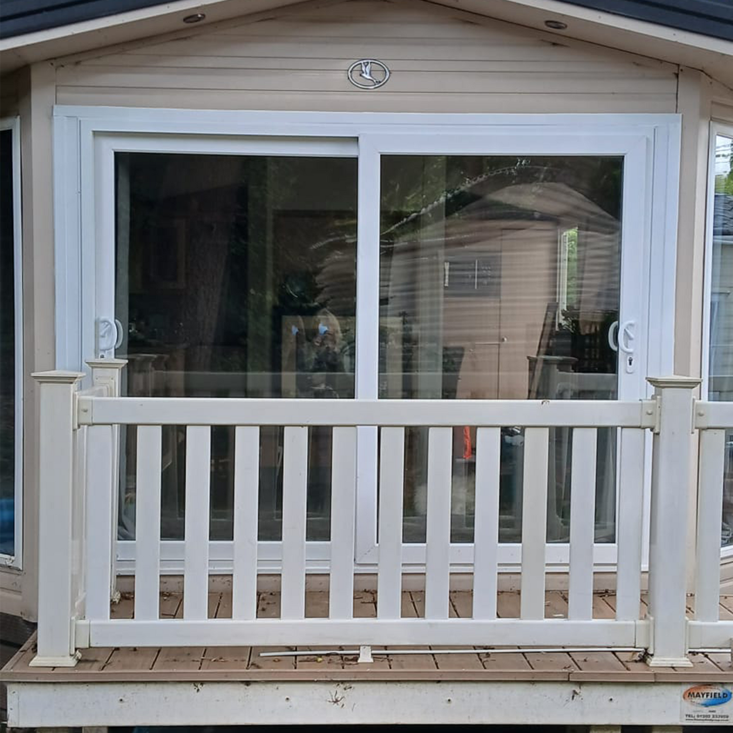 Static Caravan Upvc Doors - Style 11 - Sliding Doors - Full Glass