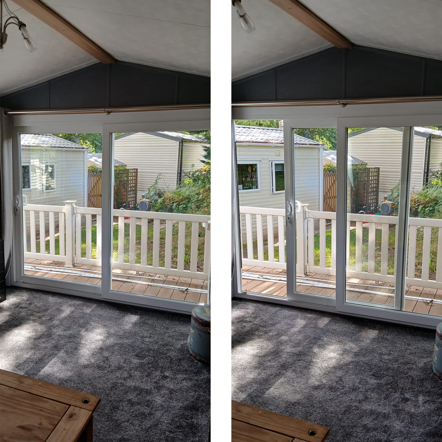 Static Caravan Upvc Doors - Style 11 - Sliding Doors - Full Glass