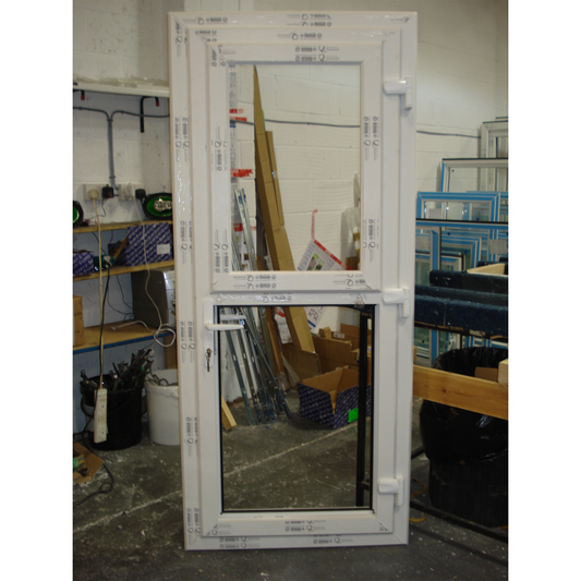Shed Upvc Stable Doors - Style 9 - Midrail - Top Glass and Bottom Glass