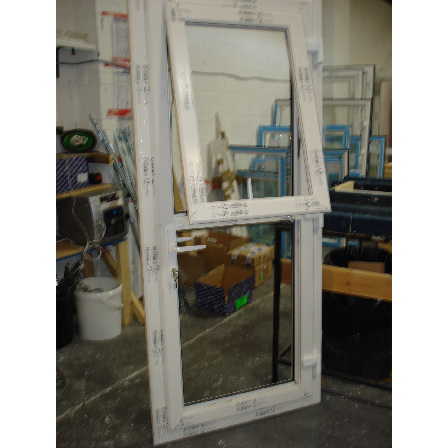 Static Caravan Upvc Stable Doors - Style 10 - Midrail - Top Glass and Bottom Panel