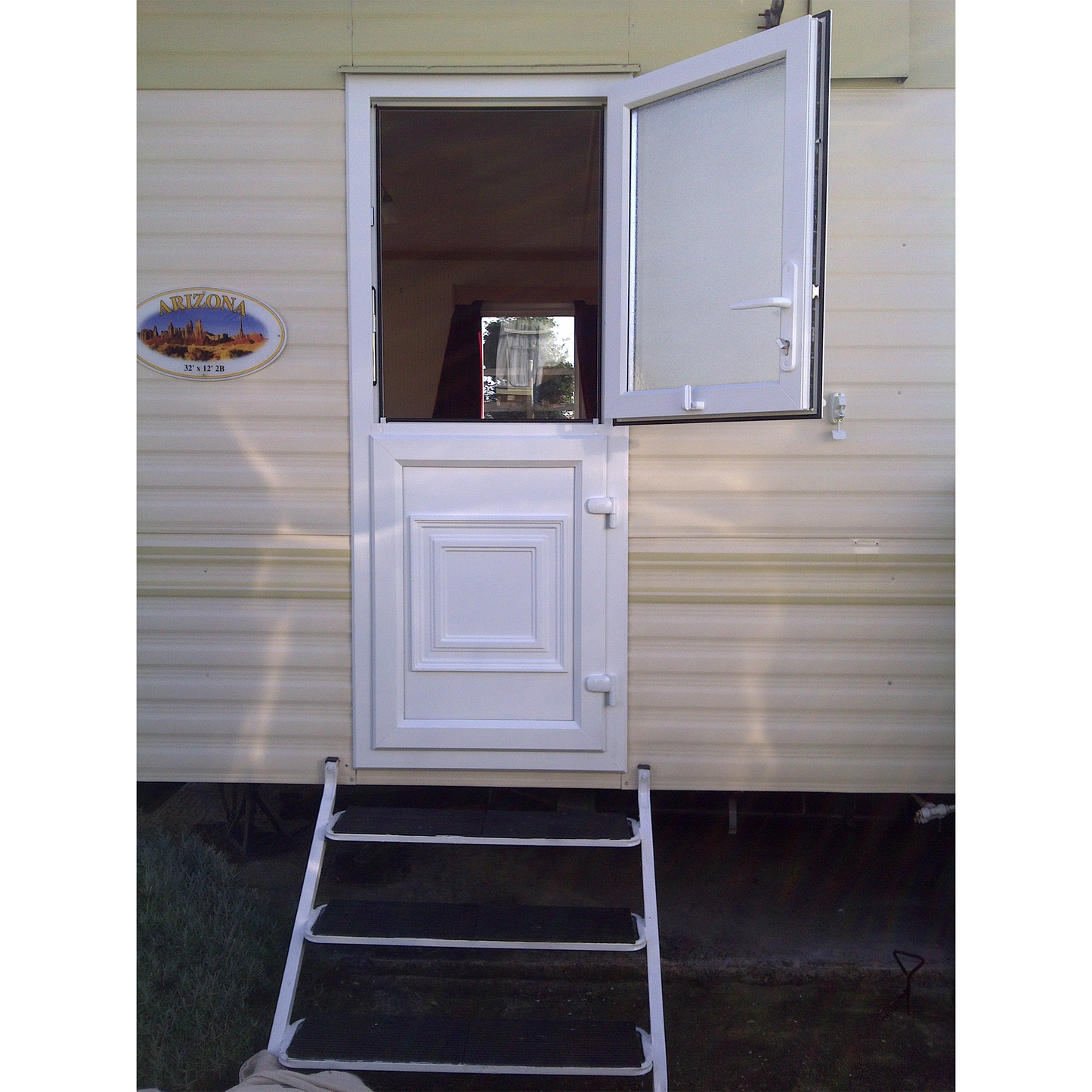 Static Caravan Upvc Stable Doors - Style 10 - Midrail - Top Glass and Bottom Panel