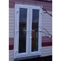 Static Caravan Doors - Double - Full Glass