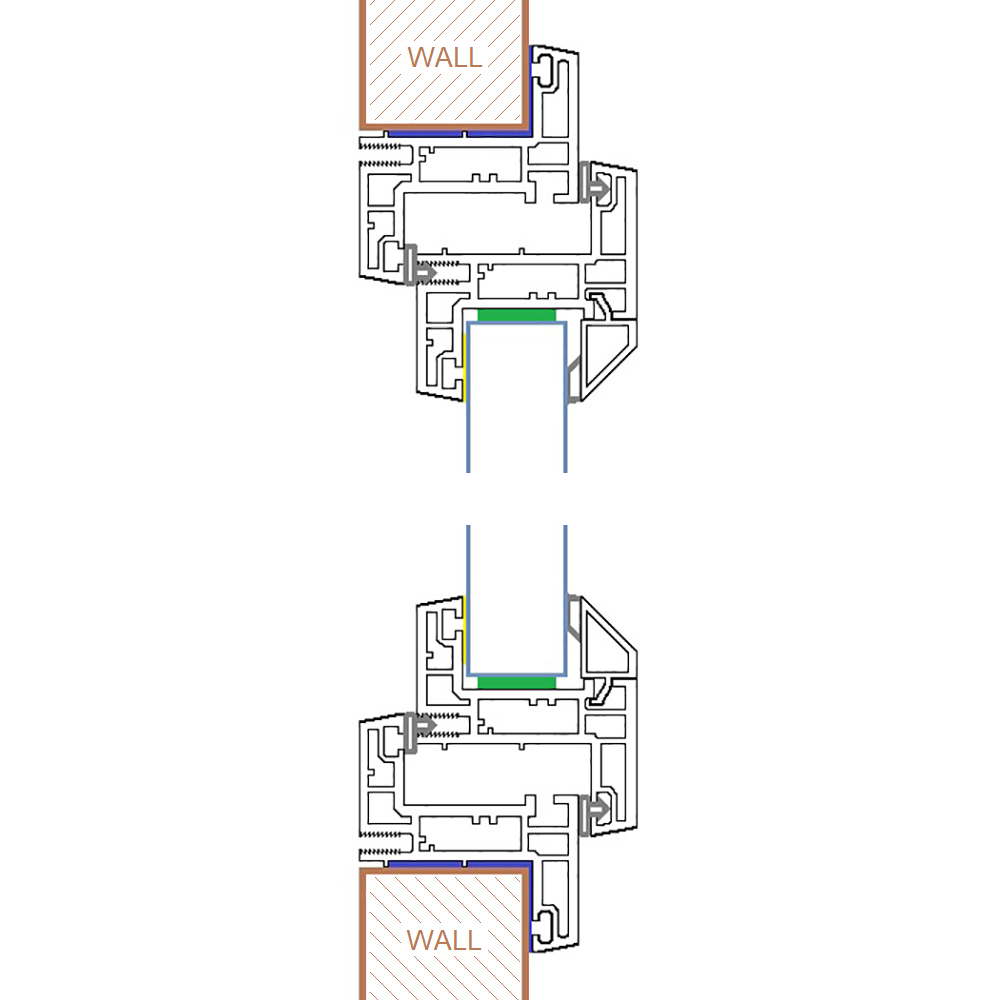 50mm Odd Leg Upvc Windows - Style 2 - Opening