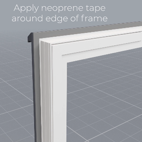 Neoprene Foam Tape - 12mm thick for Doors - 1 X Roll of 6m length