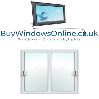 Sliding Patio Door – 2300mm wide x 1750mm high – Clear Glass - XX Configuration