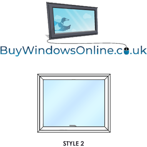 White Odd Leg Upvc Window - Style 2T – Push Out Opener – Clear - 996mm x 796mm