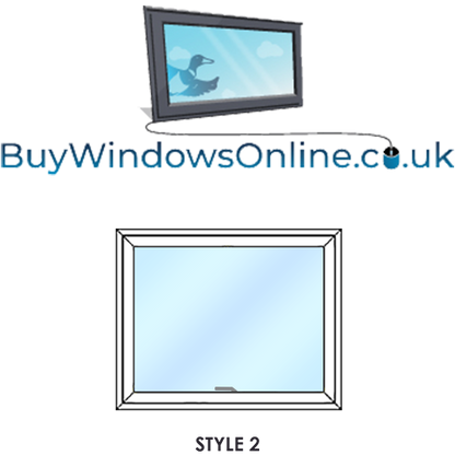 White Odd Leg Upvc Window - Style 2T – Push Out Opener – Clear - 996mm x 796mm