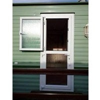 Shed Upvc Stable Doors - Style 9 - Midrail - Top Glass and Bottom Glass