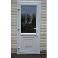 Static Caravan Upvc Doors - Style 3 - Midrail - Top Glass and Bottom Panel